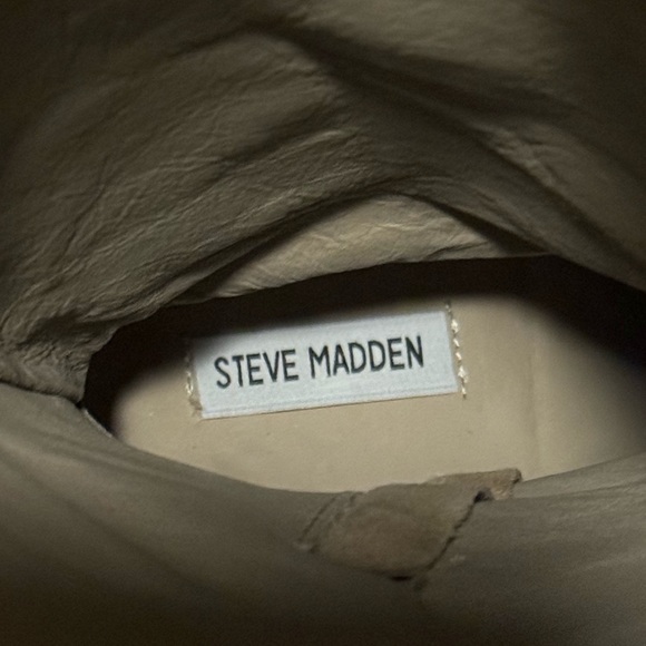 Steve Madden Beige Suede Heeled Boots - Picture 6 of 8